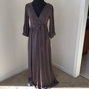 NWT! INTUITIONS Size S Brown maxi dress
